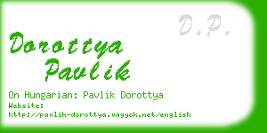 dorottya pavlik business card